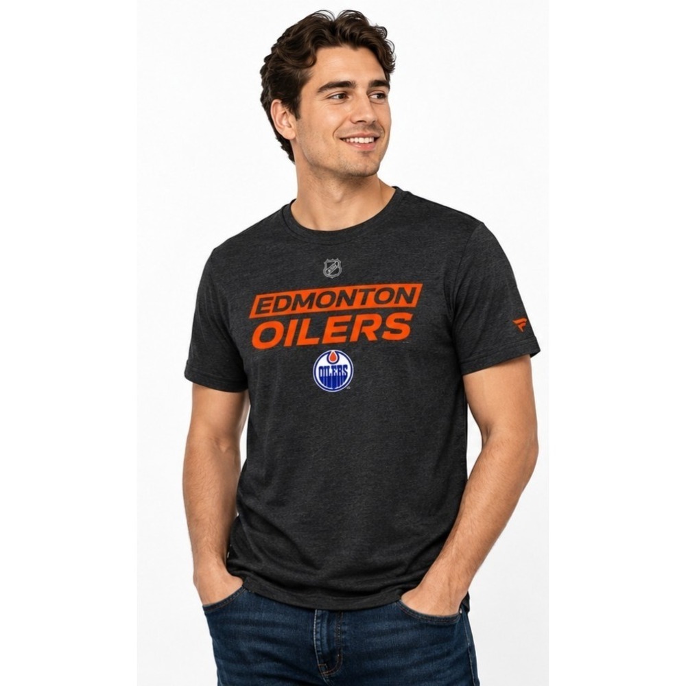 Fanatics Heather Charcoal Edmonton Oilers Authentic Pro Core Primary Sz M NWT